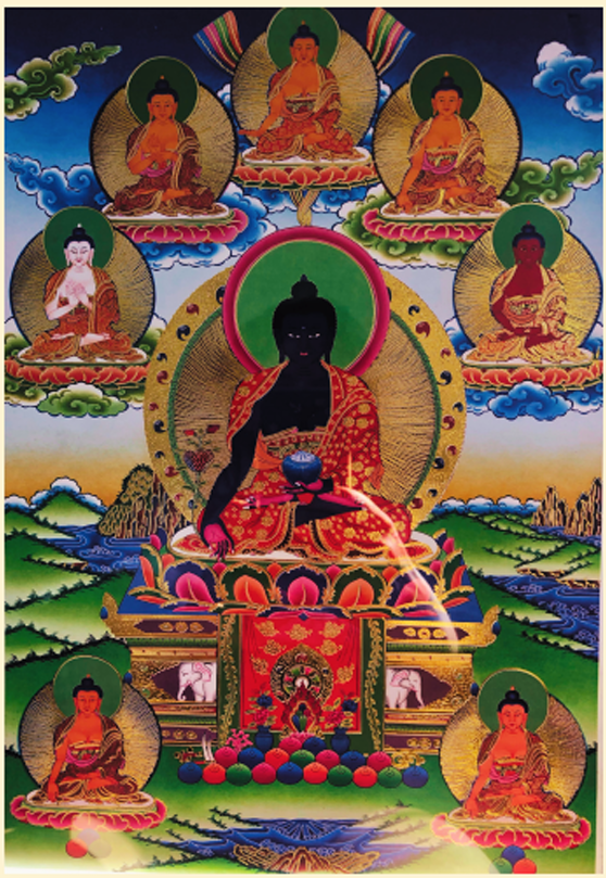 Medizinbuddha-Thangka